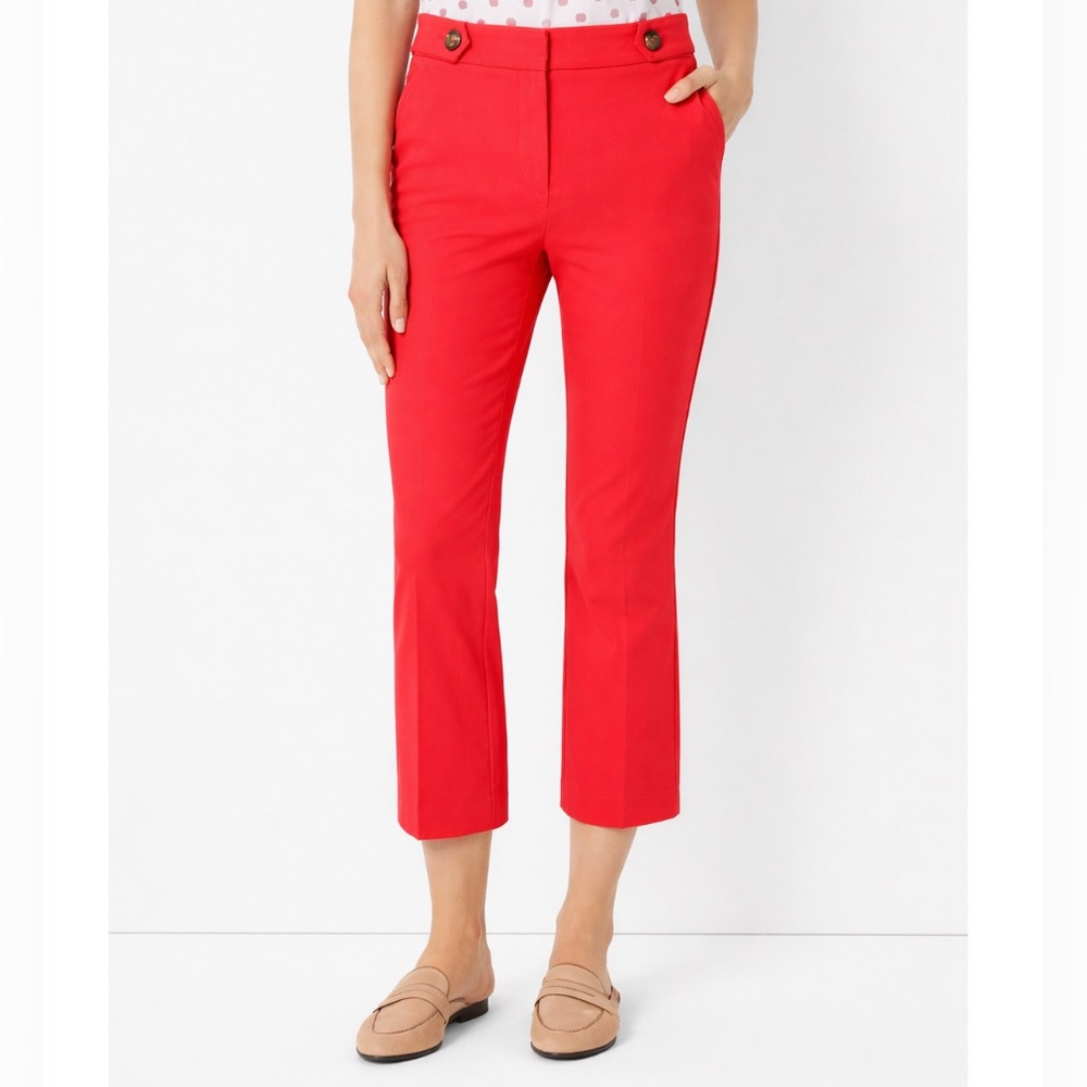 Ann Taylor Petites Crop Kick Pants, Vibrant Red, 00